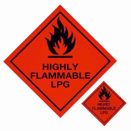 HMS Flammable Gas Sticker (large)