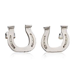 Draught Shoe Earrings in Silver